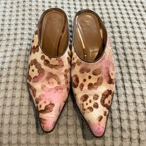 Donald J Pliner pony hair mules size 8.